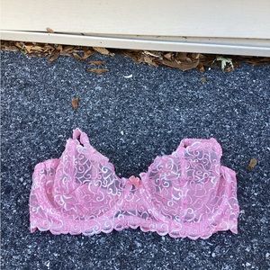 Women’s hollow lace Victoria’s Secret see threw size 38c